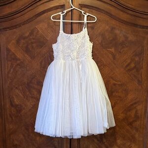 The Children's Place White Rosette Formal Dress